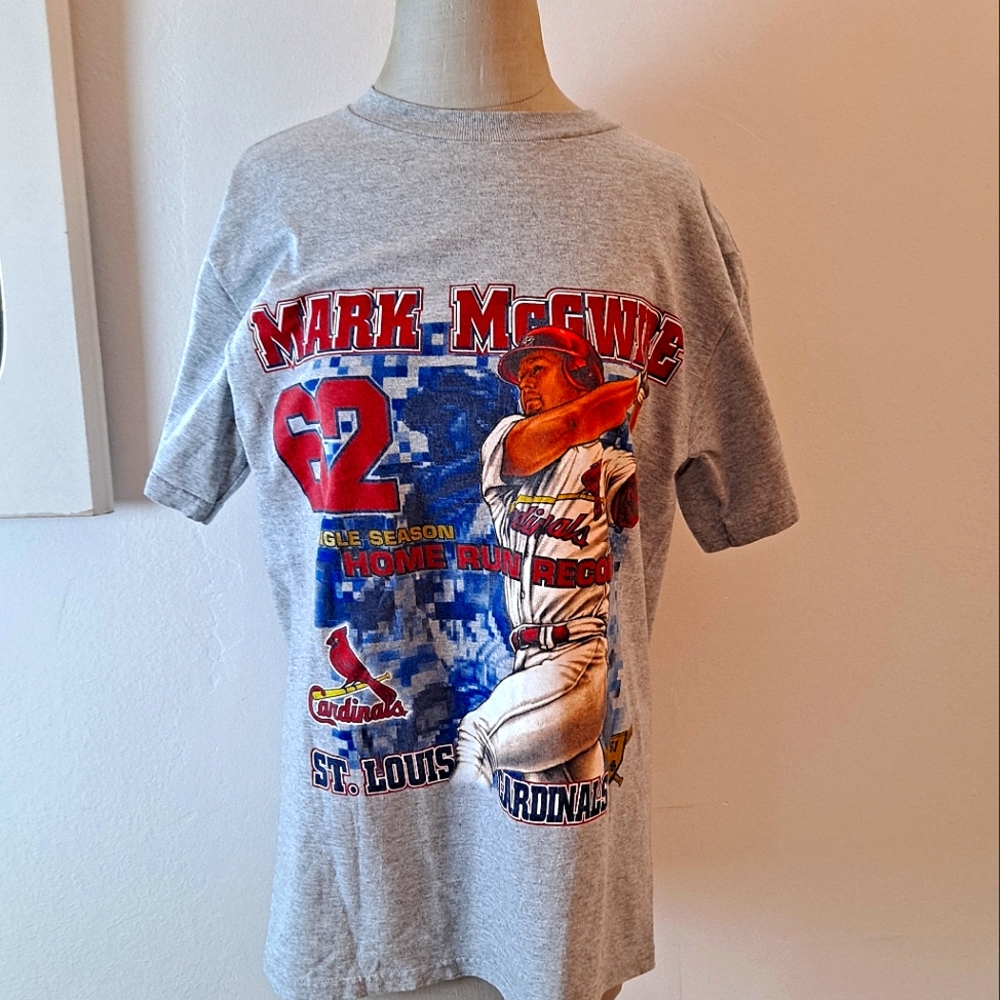 VINTAGE 1998 Mark McGwire St Louis Cardinals MLB Home Run Record Shirt by Lee